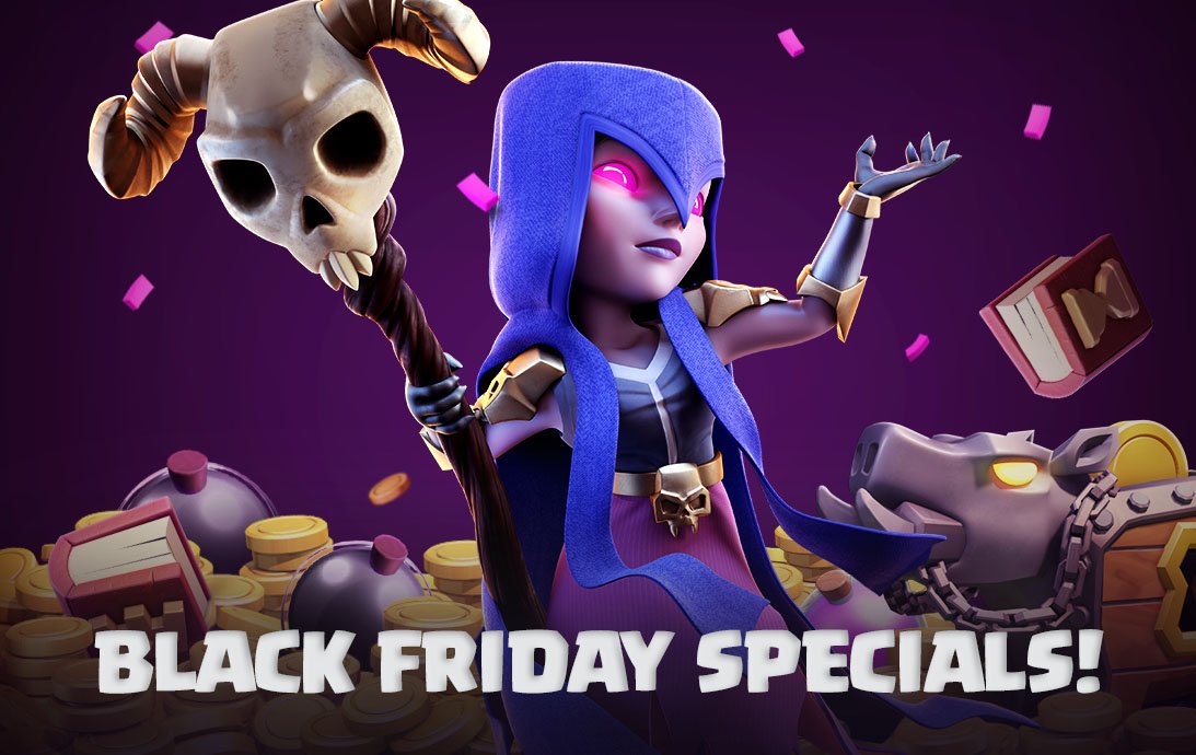 Clash Of Clans On Twitter Happy Blackfriday Chiefs During The Cyber Weekend Train All Dark Elixir Troops At 99 Off And Enjoy A 5x Star Bonus To Get Your Treasury Full To