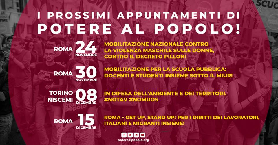 potere_alpopolo's tweet photo. 📅SCUOLA, LAVORO, AMBIENTE, LOTTA ALLE DISCRIMINAZIONI. 

Nelle prossime settimane saremo impegnati in tutta Italia per costruire al meglio questi appuntamenti. Vieni a trovarci, contattaci per avere informazioni o per discuterne, partecipa con noi! 👇 https://t.co/i8Bl5aojjr