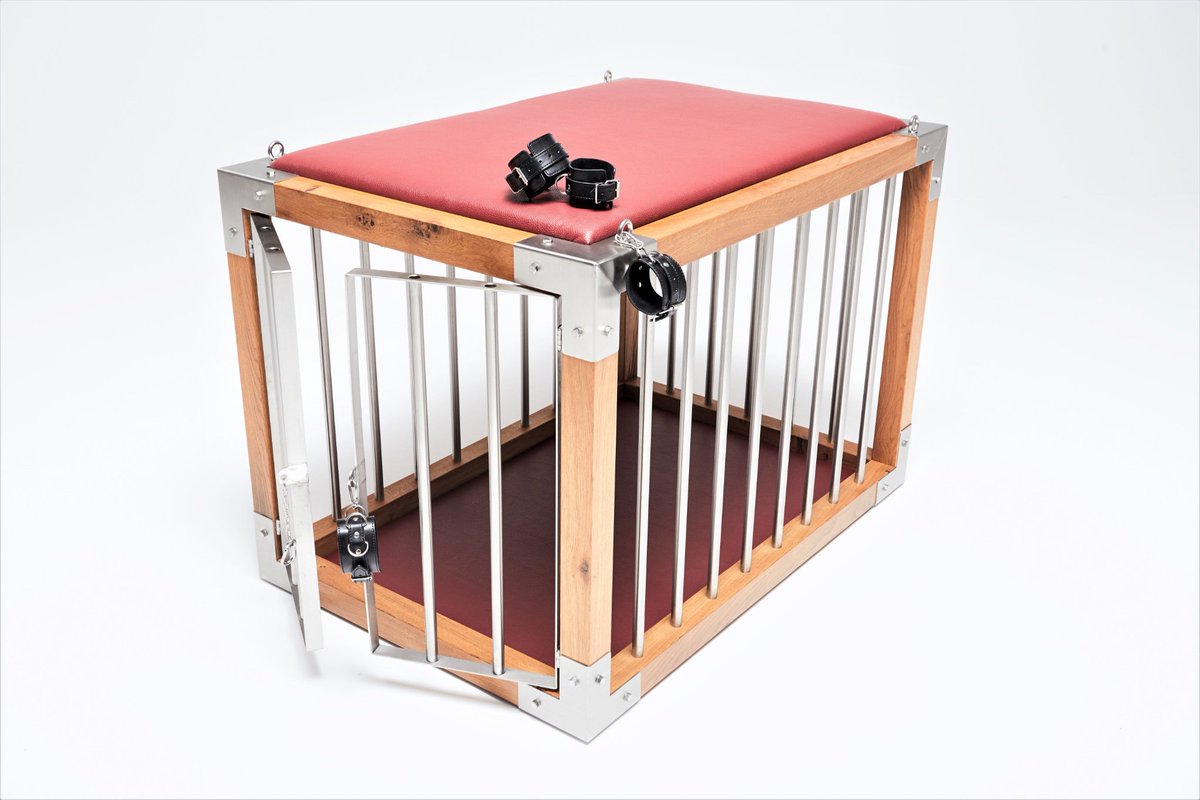 PentagramShop's tweet photo. Low Oak Bondage Cage #pentagramshop #pentagramcollection #kinkyparty #cage #leather #leatherfashion #eroticstore #kinkyshop  #fuckme #domination #gay #gayboy #leatherstore #leatheraccessories #fetishball #lustsupper #mtc #bondagegear #bondage #oakfurniture https://t.co/4OZsF8uNEs
