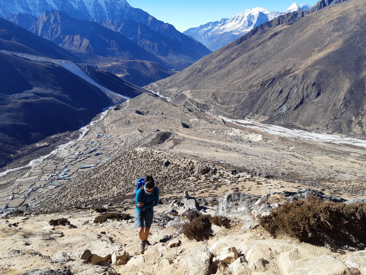 hannahvickers83's tweet photo. Great views on an acclimatization hike above Pheriche this morning! #Taboche #Cholatse https://t.co/znH8ZgOd9o