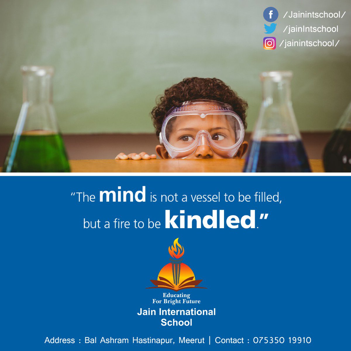 jainIntschool's tweet image. The #mind is not a #vessel to be #filled but a fire to be #kindled Jain International school
Visit: jaininternationalschool.com(For more details)