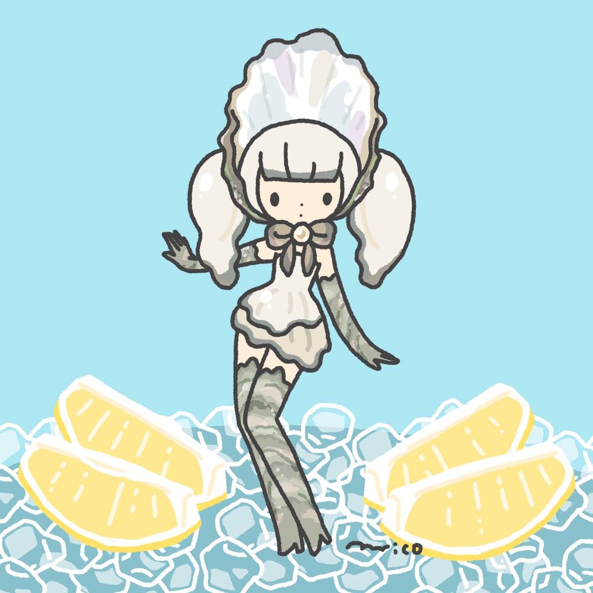 「Oyster?

#牡蠣の日 」|paricoのイラスト