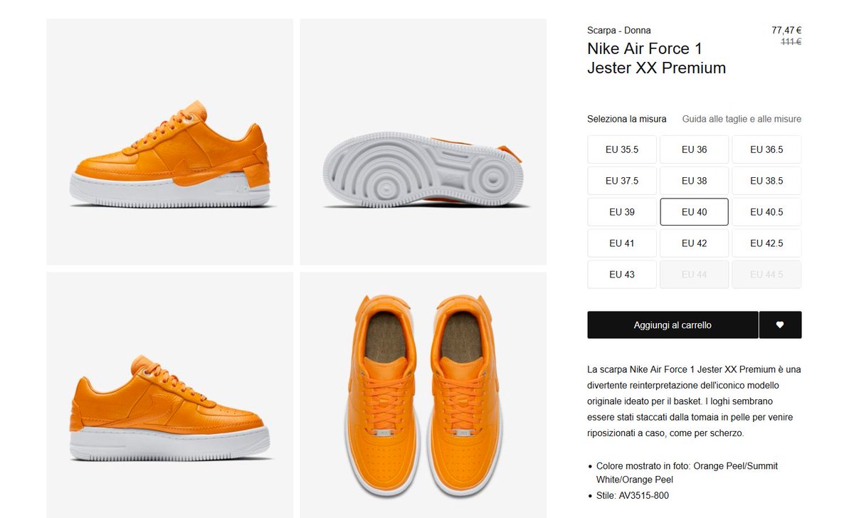 nike air force 1 jester orange peel
