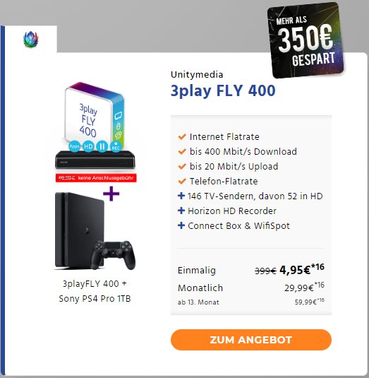 ⚡️⚡️ #UnityMedia #Deals zum #BlackFriday bei handyflash!! #PlayStation4 für einmalig 4,95€ 🥰🥳
bit.ly/2S8Z2B8