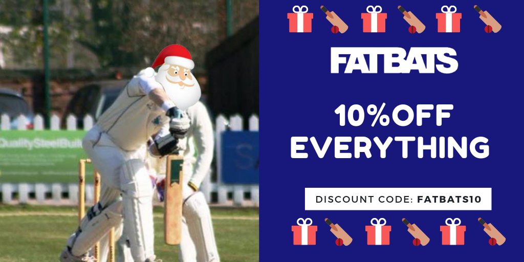 fatbats1's tweet photo. We've decided to join in the #BlackFriday &amp; #CyberMonday madness &amp; give 10% off everything on our site until 11.59 pm on Monday night. Use the code FATBATS10 at the checkout to get 10% off. Click here to visit the store: https://t.co/HYvF1vddjk #Cricket #BANvWI #engvsl #AUSvIND https://t.co/wzHIMnt78g