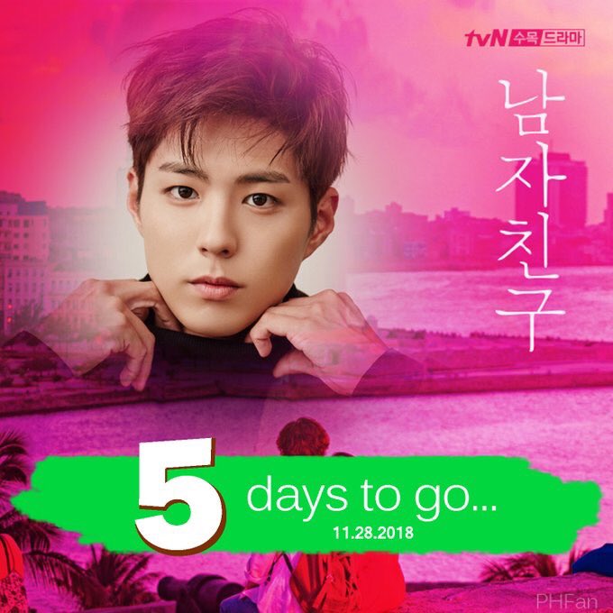 kimchifangirl's tweet photo. Just 5 sleepless nights 😍😍😍
〰️
tvN 11.28.18 W-Th 9:30pm KST
#남자친구 #boyfriend #encounter #tvn #parkbogum #songhyekyo
Fan art by @bluekc04 https://t.co/RRZv2Rkw0O