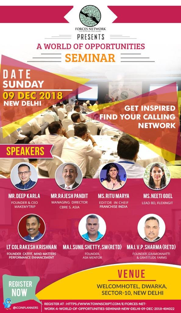 iconplanners's tweet image. A world of oppurtunities by #forcesnetwork , the network that works #seminar #conference ⁦@ritjosh⁩ ⁦@amrozsingh⁩ ⁦@majorgauravarya⁩ ⁦@sankalp_shobhit⁩ ⁦@rengpuia⁩