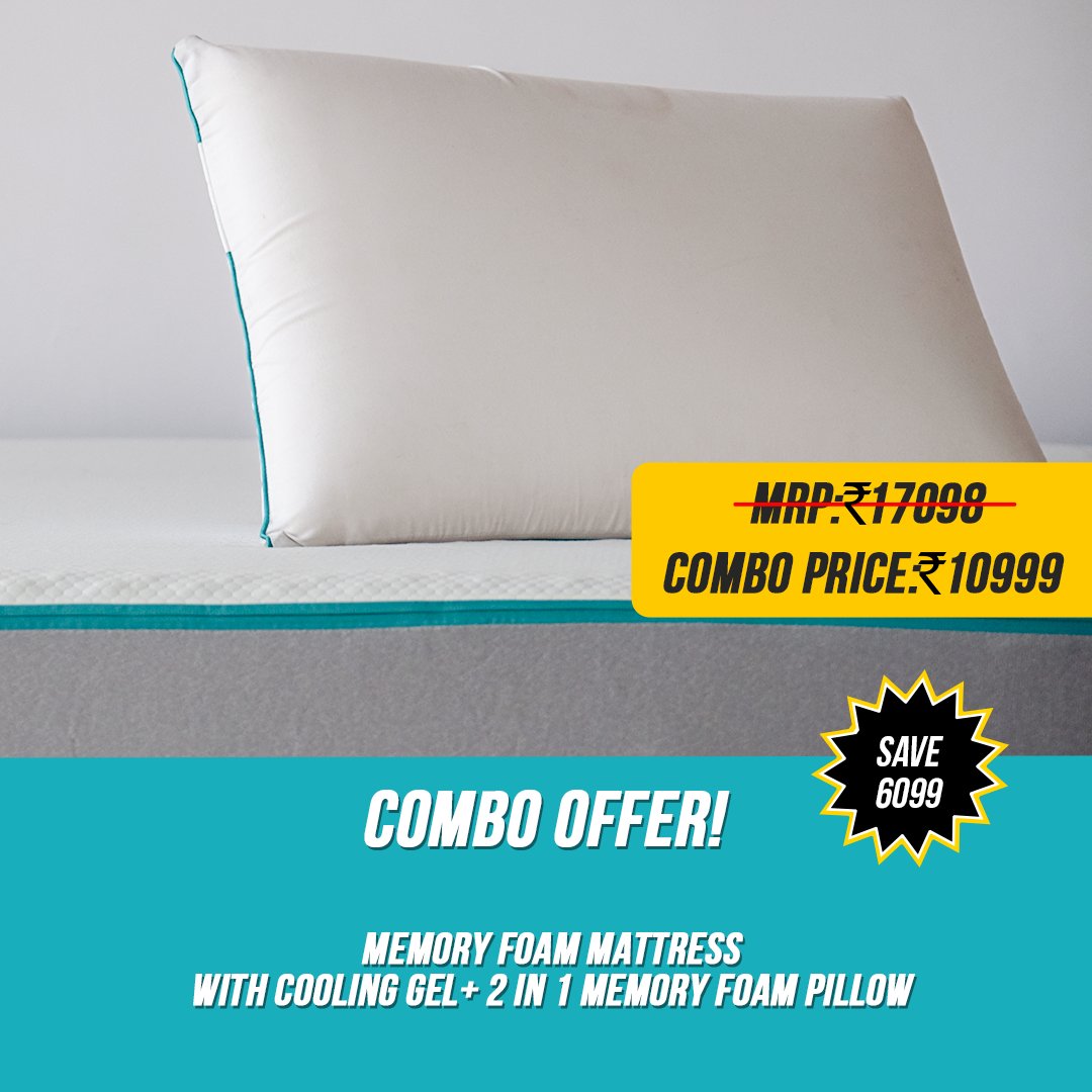 NublissMattress's tweet photo. The #ComboOffers are Here for a Powerful Start!
Shop: https://t.co/fcI5FbEtkd
#Nubliss #PowerWakeUp #Mattress #MattressTopper #Pillow #MemoryFoamPillow #MemoryFoamTopper #PolyfillPillow #2in1Pillow #Deals #Offers #OnlineSale #CyberMondayDeals #BlackFridayDeal #Gurupurabh https://t.co/otGAc4811S