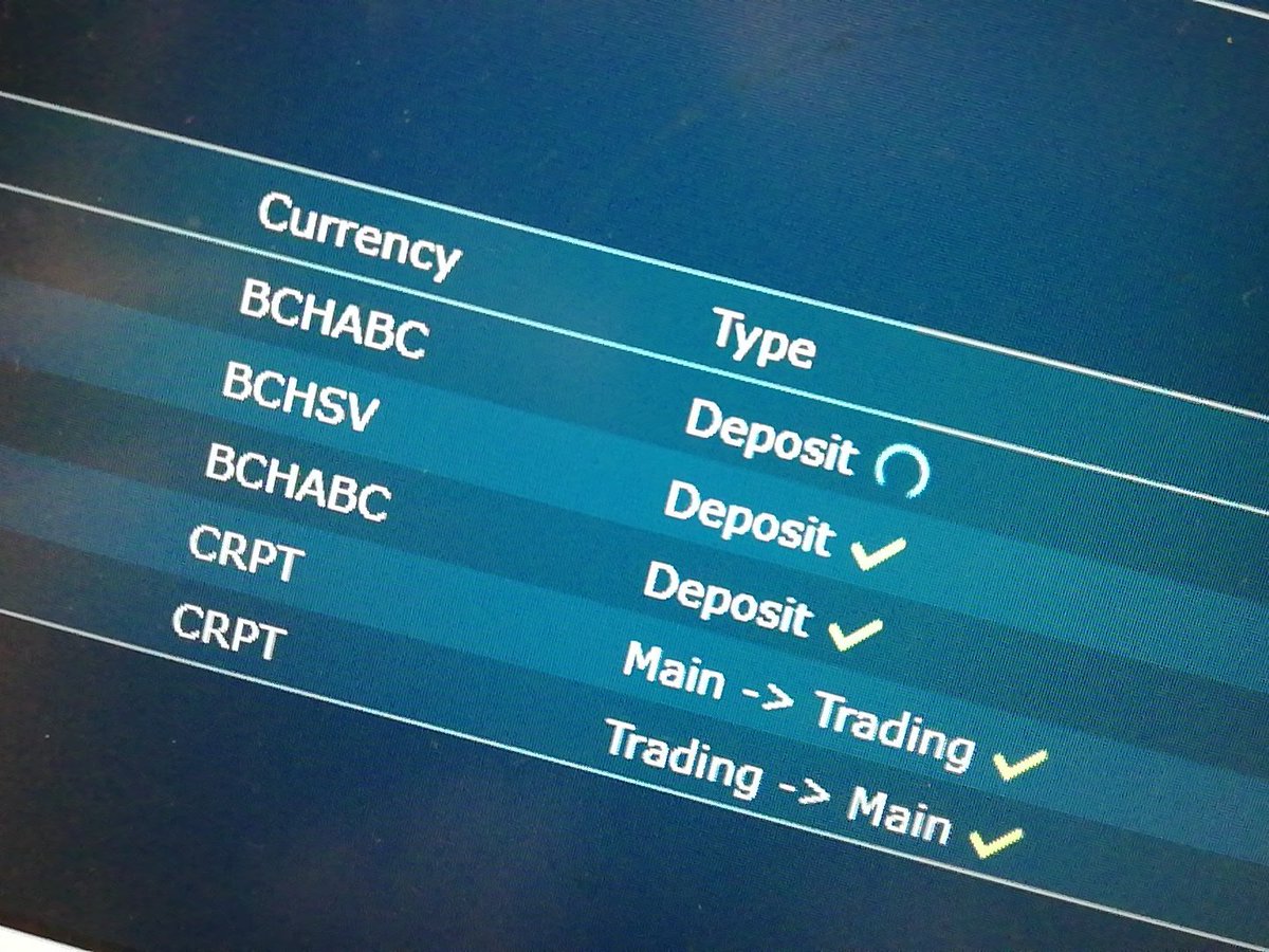 B21Solutions's tweet photo. Want to #dump your $bchsv and $bchabc sh..coins while they are still worth a bit? Even tho @hitbtc has deposits disabled.. whatever i sent arrived. 🤑 Happy dumping! Long live $btc. https://t.co/uq4uUe1dbu