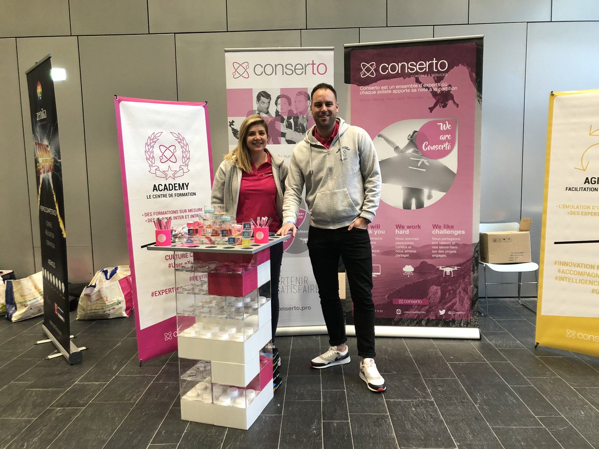 EPlassard's tweet photo. C’est parti pour 2 jours d’#agilite pour #atrennes18 avec les équipes de @_Conserto. Venez brainstormer sur notre stand avec nos supers casse-tête 🤪🤪🏆🏆 #celebration @atrennes https://t.co/4roYKhPOVn