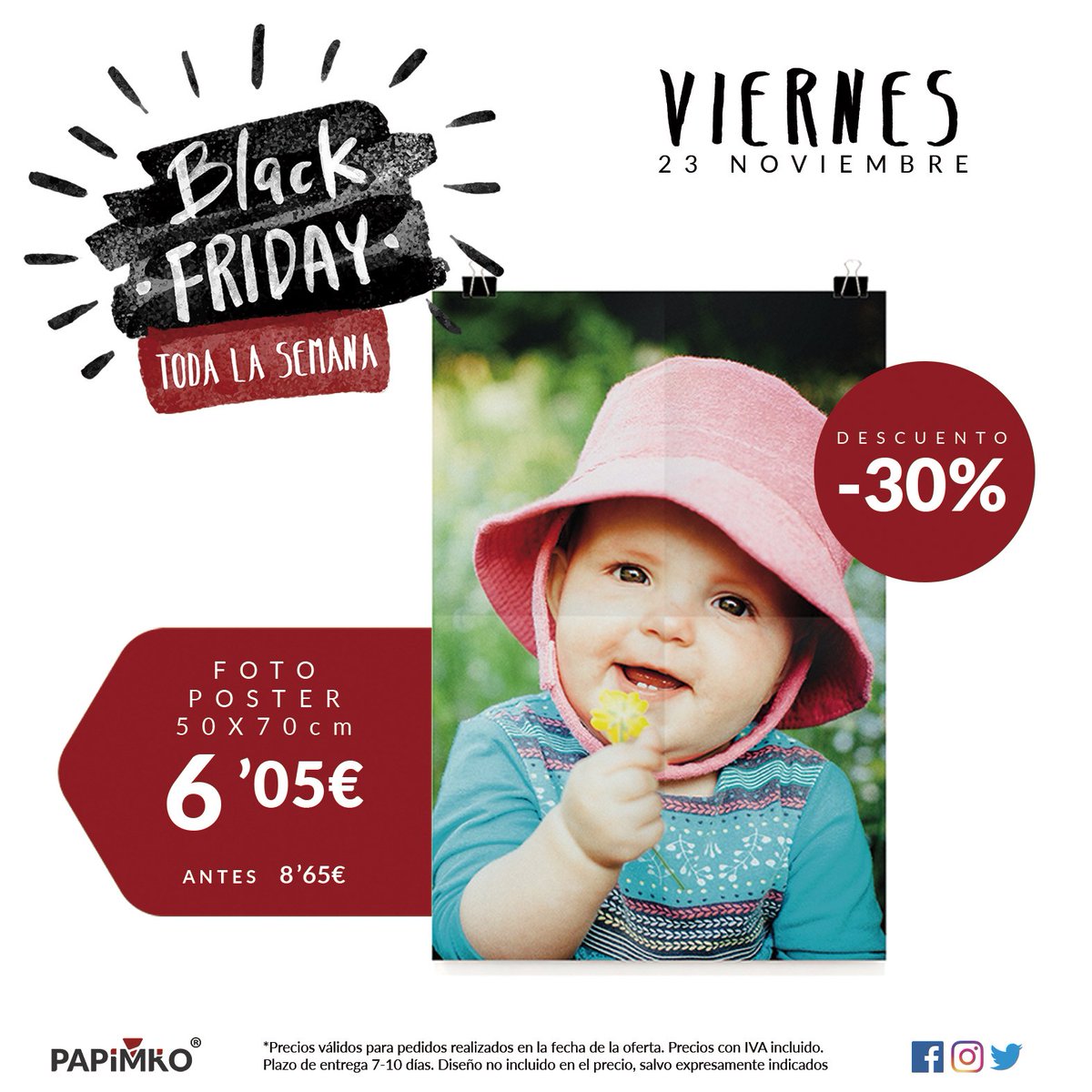 papimko's tweet photo. 🔻¡SOLO HOY! 🔻 #BLACKFRIDAY
👉 30% de DESCUENTO
Foto poster - convierte tus mejores fotos en tus mejores recuerdos
Te esperamos en C/Calatrava 25 - Ciudad Real 
📞 926 925 924
https://t.co/3NK7cIoA59 #CiudadReal #foto #fotografia #fotografo #FelizFinDeSemana #felizfinde https://t.co/DNiI6mGIRT