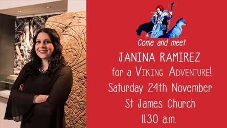 childrensbkshop's tweet photo. Have you always wanted to know more about the Vikings?! Would you like to know how to cheer up your glum pet hamster? Then come along TOMORROW to the Children's Literature Festival where amazing authors @DrJaninaRamirez and @MichaelRosenYes will be revealing all! https://t.co/98bHiDm4NZ