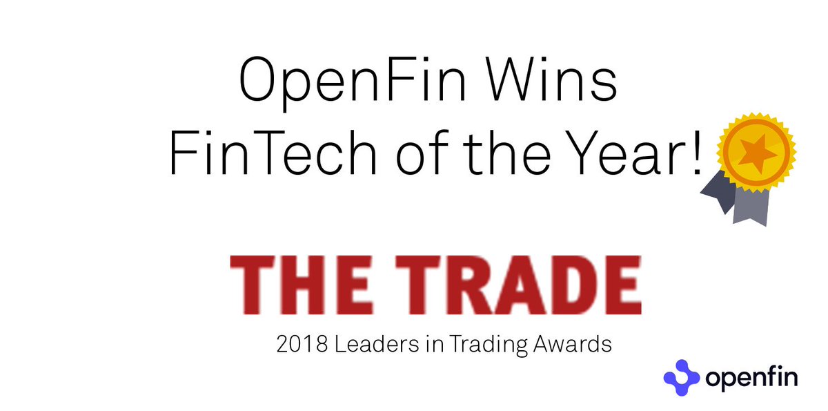 openfintech's tweet image. Delighted to have won &apos;#FinTech of the Year&apos; @theTRADEnews 2018 Leaders in #Trading Awards. Fantastic recognition for the whole team #openfintech openfin.co/blog/openfin-w… #innovation #collaboration #DigitalTransformation
