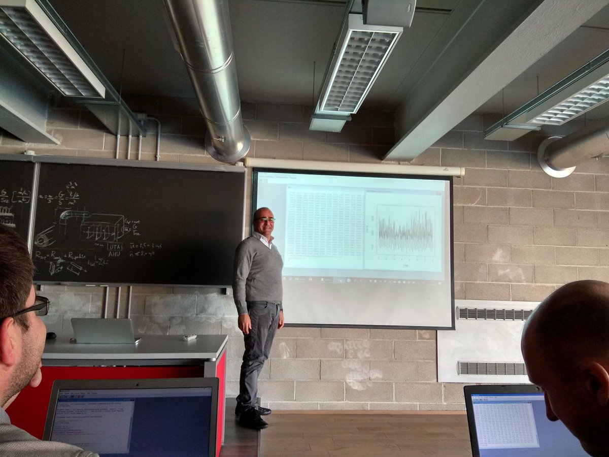 SmaLog2017's tweet photo. 22.11.2018. Professors Agostino NUZZOLO and Antonio COMI  provided the opportunity for teachers from UA&amp;GE Universities to improve their knowledge in the following issues: Time Series (forecast methods andaccuracy evaluation; examples of bus travel time forecasting) @SmaLog2017 https://t.co/jH14zUylKm