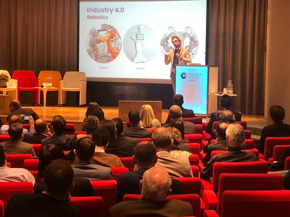 Frédéric Dreyer @OPIGeneva on Challenges &amp; Opportunities of #Industry40 @GE_DGDERI <a href="/FERGeneve/">FER Genève</a> #geneve #innovation #ForumEconomieNumérique