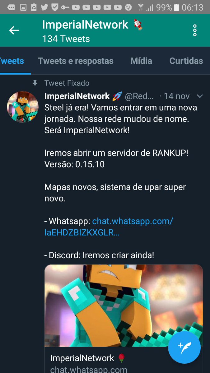 AreaBuilders's tweet image. Mesmo trocando de grupo no wpp e tt da para ver claramente pelas datas quem está a mais tempo vocês tem o 1° post como um rt a 4 dias nos temos avisando q unimos os sv e trocamos o tt a 1 semana. criamos nosso grupo dia 10 e vocês a praticamente 8. @ImperialSuport