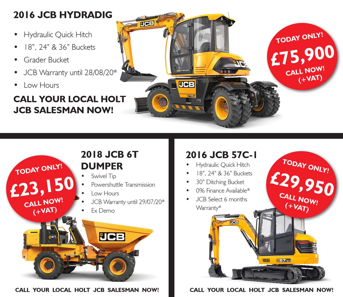holtjcb's tweet photo. IT'S ARRIVED! Grab a bargain and get in touch today > https://t.co/t0x6gZGIgK
#BlackFriday #GrabADeal #Sale #HoltJCB https://t.co/QlljmVUo5l