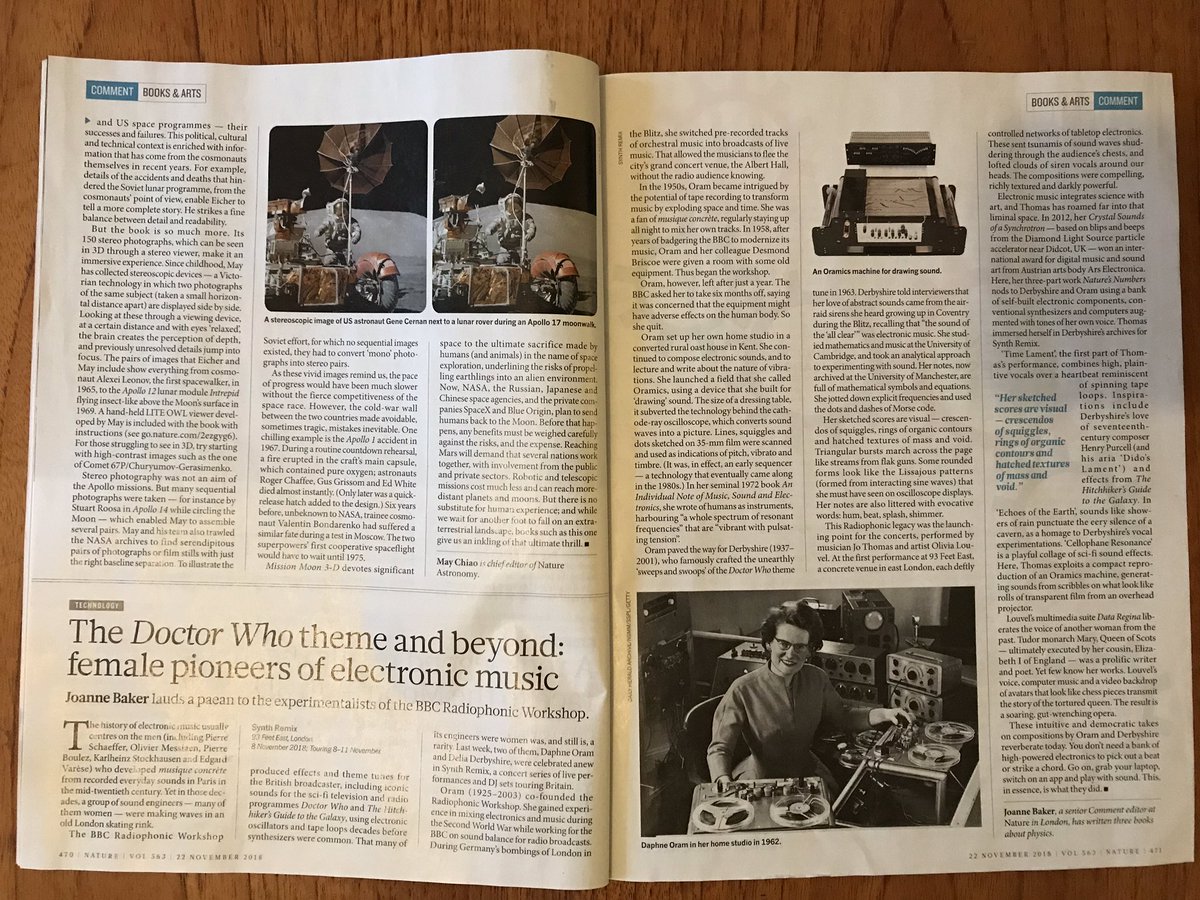 classicalremix's tweet photo. Pick up a copy of this week’s @nature for Joanne Baker’s wonderful write up of our #SynthRemix nights featuring @jothomasglitchw + @OliviaLouvel 🌿 https://t.co/vVdDWVgDLu