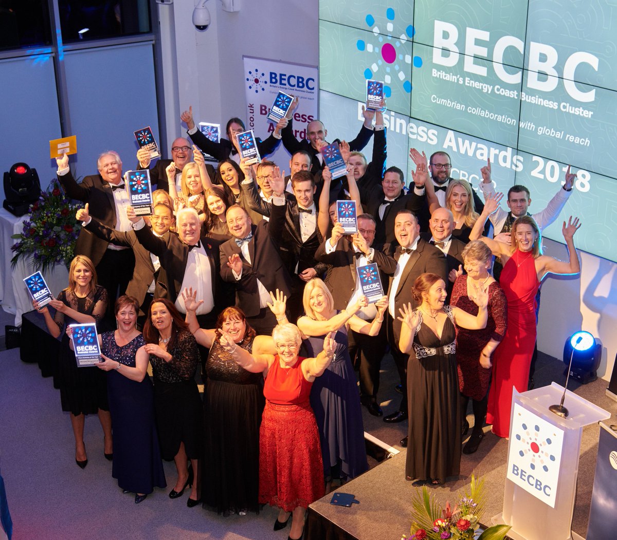 becbc's tweet photo. Huge congratulations to all last night's winners - more Awards than ever and the biggest group photograph as well. @SellafieldLtd #BECBC18 https://t.co/GYoUPQ1ePl
