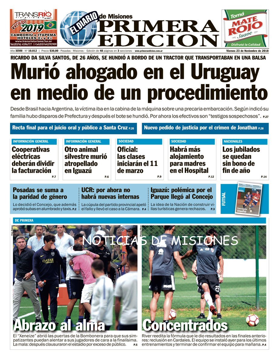 maritoxalcaraz's tweet photo. #Diarios #NoticiasDeMisiones @luisdifalco https://t.co/Qh4ETHdEQK