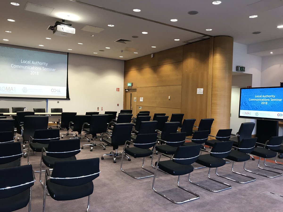 LocalGovIre's tweet image. All set up for a great line-up of speakers at our #LocalGovComms seminar today!