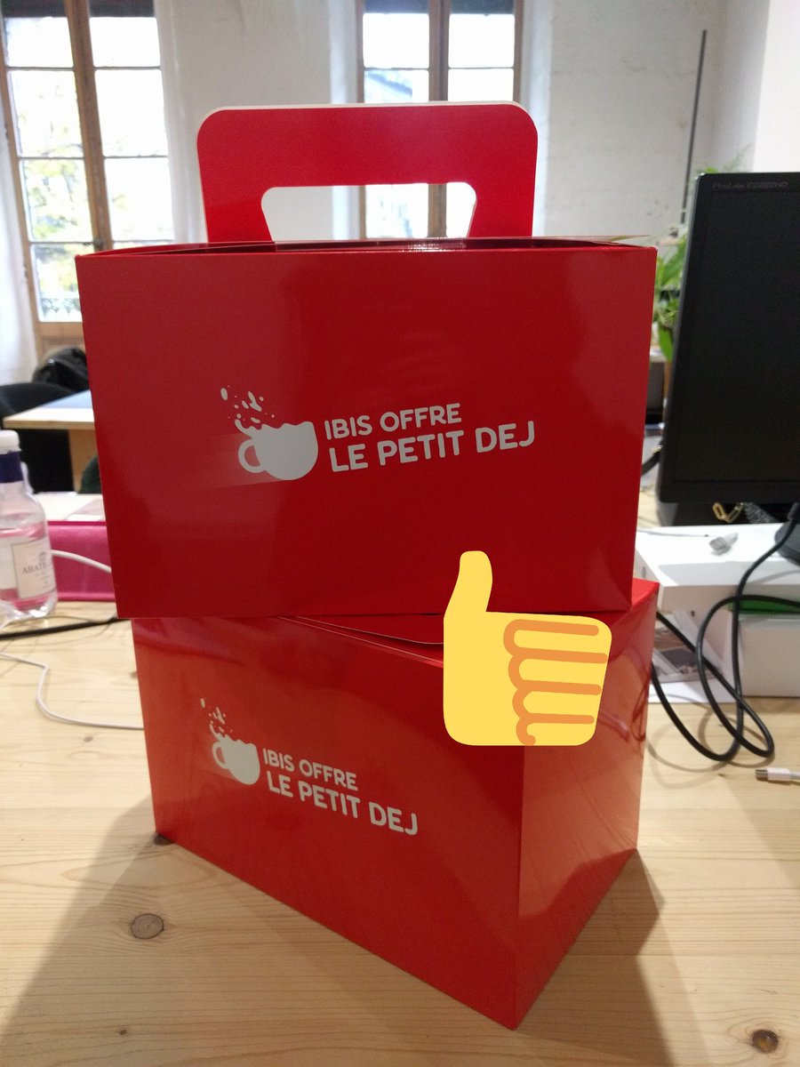 agenceppm's tweet photo. Merci @ibisHotels_FR pour le petit dèj ! Et @Stuart_Delivery pour la livraison  #ibisOffreLePetitDej https://t.co/u9HaVfmWkT