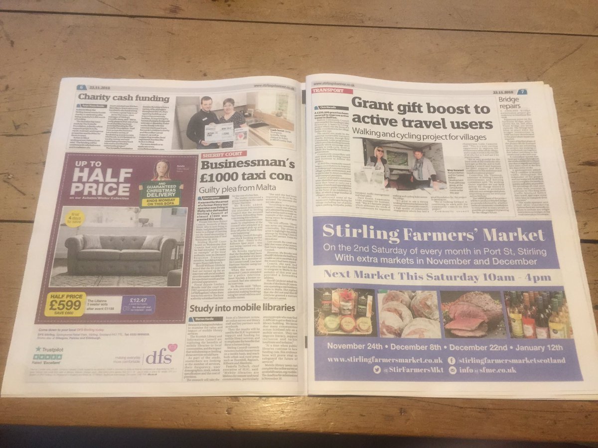 StirFarmersMkt's tweet image. Our 2nd advert in @StirObserver for this week's market and it looks fantastic. Great design work by @stirlingprint who went from concept to proof in under 2 hours #DesignLocal #AdvertiseLocal #ShopLocal