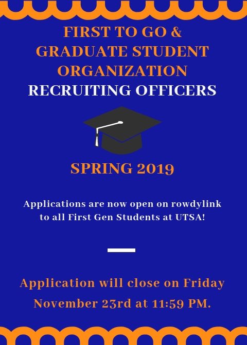firstgenrunners's tweet photo. Hey guys donโt forget to apply to become an officer ๐ applications are on rowdylink! #f2gg https://t.co/XzeAzSUbrs