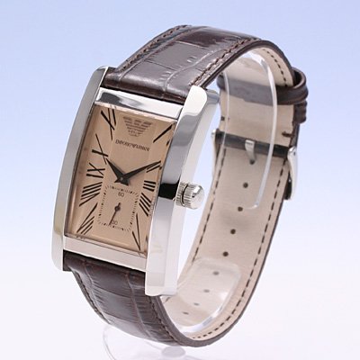 Mens Classic Leather Strap Watch 