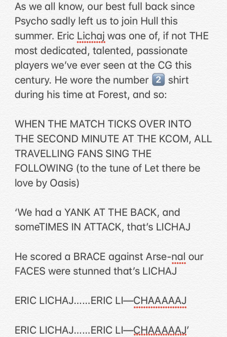 FabulousForest's tweet photo. NEW SONG FOR SATURDAY

A song dedicated to a Forest great. Arguably the best player we’ve had post-Clough era, and the least we can do is honour his name in the loudest way possible

Think you may appreciate this one @EricLichaj @KatPerko 😏😏

#NFFC 🔴⚪️🔴⚪️ https://t.co/sqWWzwx8vj