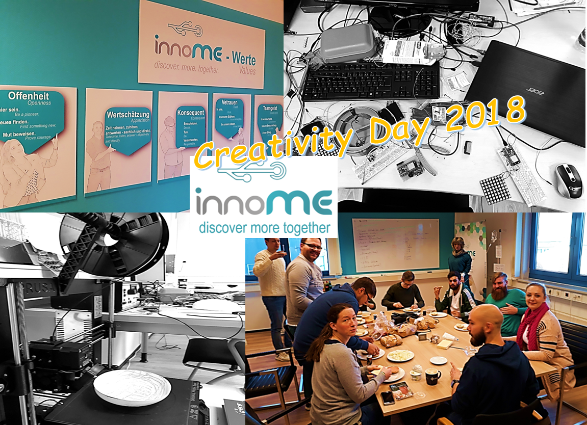 EikeKottkamp's tweet photo. Today everyone can be creative and do what he wants!

Creativity day at @innoME_de - the world needs new ideas - our employees can submit ideas - no matter for what, whether products, internal improvements or anything else
#be_creativ   #sensors  #eHealth  #innovative https://t.co/GVWBfPv5Df