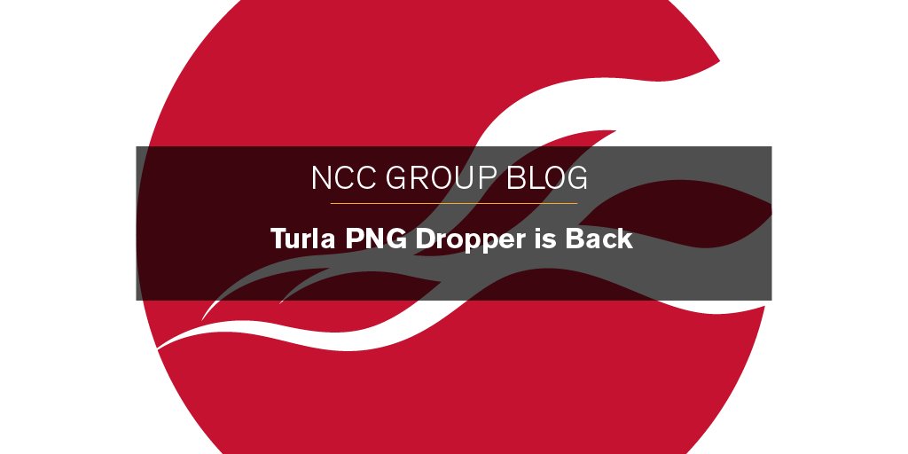 NCCGroupInfosec's tweet photo. The Turla Group have been using their PNG Dropper again. In this post we take a detailed look at the PNG Dropper and its new payload - @BHumphrey01
https://t.co/jtwvrBUccH
#TurlaGroup #PNGDropper #Malware https://t.co/lHaQoPJq1u