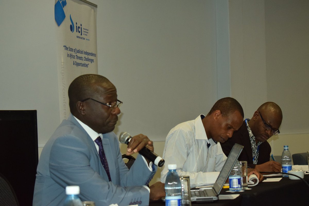 ICJKenya's tweet photo. The UN mechanism has not been effective in handling the issue of judicial independence in Africa. There is a need for a follow-up mechanism. ~ Martin Masiga - SecGen AJJF- @africajurists #judicialindependence #AJC2018 @thekhrc @ICJ_org @IDLO @IBAHRI @KASonline @JFJustice https://t.co/VaOz2xy25G