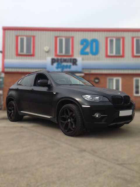 PremierSignsLtd's tweet photo. It's Black Friday! Here's a few mean looking cars we have wrapped in a variety of black vinyls. Which would you choose? Matte, Satin, Gloss? Or for that real stand out look even a Black Chrome. #blackfriday #frontendfriday #premiersigns #premierwraps #custom #wrap #carwraps https://t.co/H2zOiQ7U2y