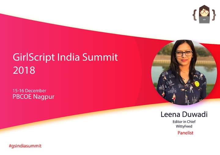 Girlscript1's tweet photo. A brilliant lady hailing from Nepal and shaking the Indian Media with her powerful thoughts! We present you the Editor-in-chief of @WittyFeed @leenaduwadi 💟 #girlscript #indiasummit18 #co_de #21Under21Awards #hackathon #hack4women 
Register now- https://t.co/K7uPqurh6y https://t.co/yNovJdGpoK