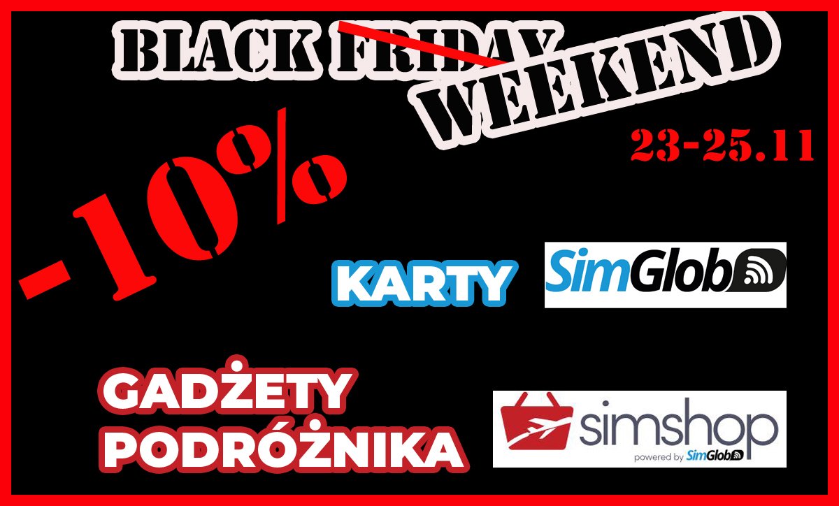simglobCom's tweet image. Zaczynamy #BlackFriday! U nas także promocje! -10% na zakup karty z Internetem za granicę oraz na wszystkie produkty naszego nowego sklepu GADŻETY PODRÓŻNIKA! Jeśli nie widzieliście jeszcze asortymentu, to ten weekend jest najlepszą okazją! #Blackweekend
simglob.com