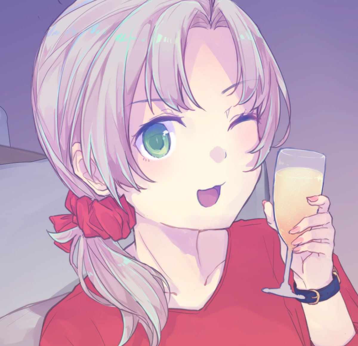 衣笠(艦これ) 「衣笠さんにカンパイ 」|シカジマのイラスト