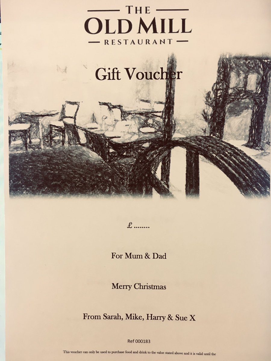 How about a gift voucher for that #xmas present for someone special? Pop in and pick one up or 01489795290/contact@oldmillrestaurant.co.uk #fridayfeeling #greatfood