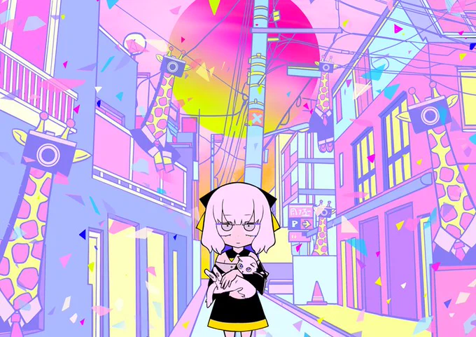 僭越ながらまふまふさんの新曲のイラストを描かせて頂きました??疾走感のあるかっこいい曲にMONO-Devoidさんのセンス溢れる技術がハマっててグ〜(エド・はるみ)です☀️  https://t.co/hKbmEQwYR3 #sm34214810 