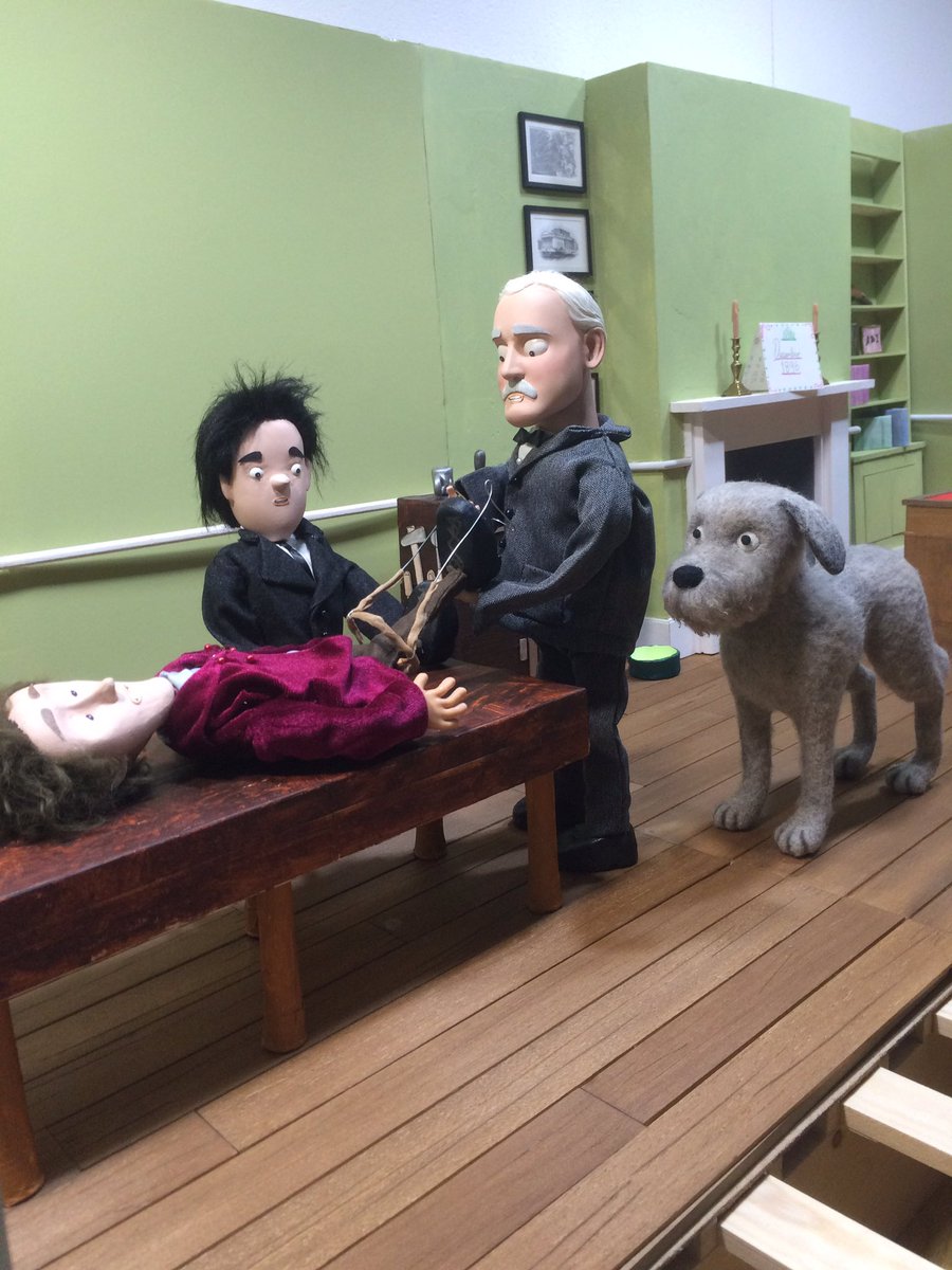 twinvision's tweet photo. We are #filming all this week @heritagelottery #stopmotionanimation #medical #mavericks #sirrobertjones father of #orthopedicsurgery #thomassplint #inspirational figure @twinvision studios #sets #props #dog #model #WeLoveAnimation https://t.co/BMo6LuBPS4