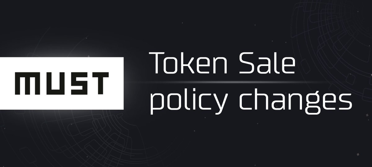 mustfin's tweet photo. Important changes in #MUSTProtocol #TokenSale policy:
We abolish the time limits and change the price of MUST tokens:
Stage I - 150M tokens worth $0.04
II - 50M - $0.06
III - 50M - $0.08
IV - 50M - $0.10
V - 50M - $0.12
Read more at https://t.co/DnzRhlINkk https://t.co/5fmV0bKNOD
