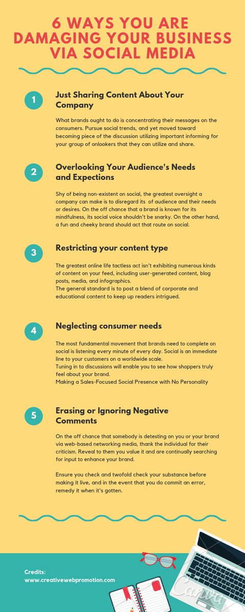 creativewebmall's tweet image. 6 Ways You Are Damaging Your Business Via Social Media

#Contenttype  #Socialmedia #Audienceexpectations #Socialpresence  #Creativewebpromotion