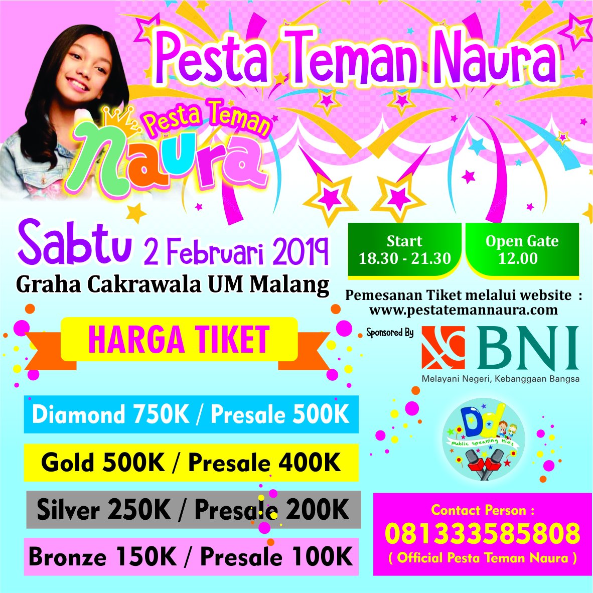 IkaAnggreini's tweet photo. Hai Teman Naura....Come and Join Us on Pesta Teman Naura, February , 2 , 2019 at Graha Cakrawala Malang   , cc @MalangPunyaGawe @eventmalang @acaraapa_malang @acaraMLG @acaraapa_com https://t.co/KLlG68FYYV