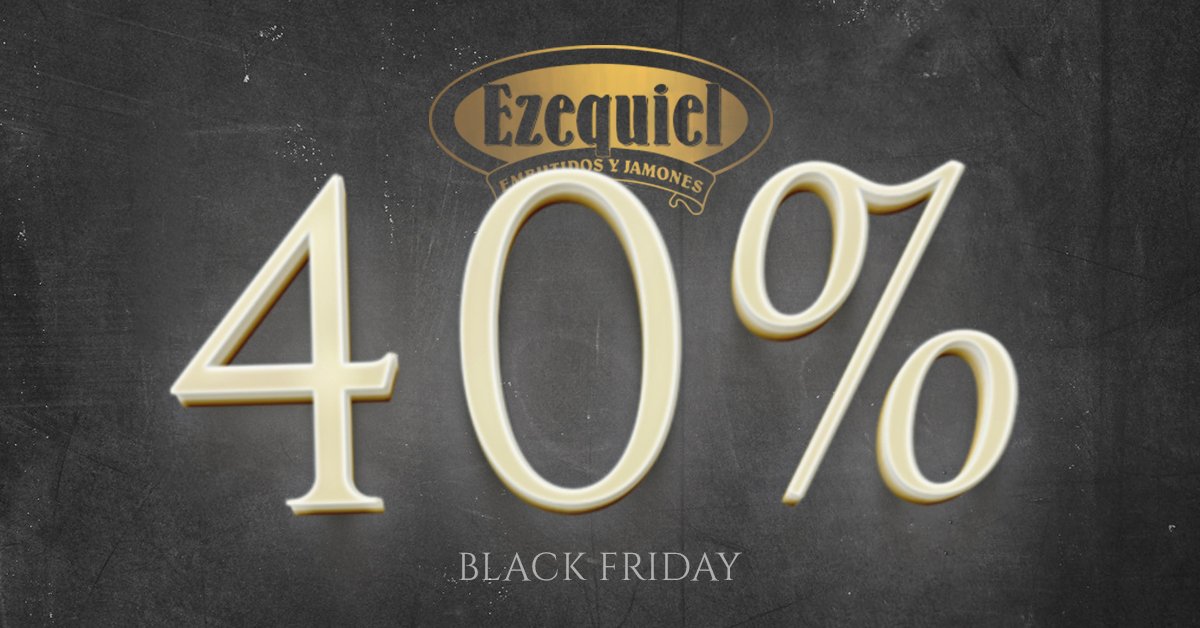 ¡Hoy es Black Friday! ¡Tienes SOLAMENTE EL DÍA DE HOY para disfrutar de hasta un 40% de descuento en nuestra tienda online! Y recuerda: gastos de envío gratis a partir de 60€ y un Chorizo Extra al Ajo Negro de regalo si superas los 90€ de pedido.
¿A qué esperas?