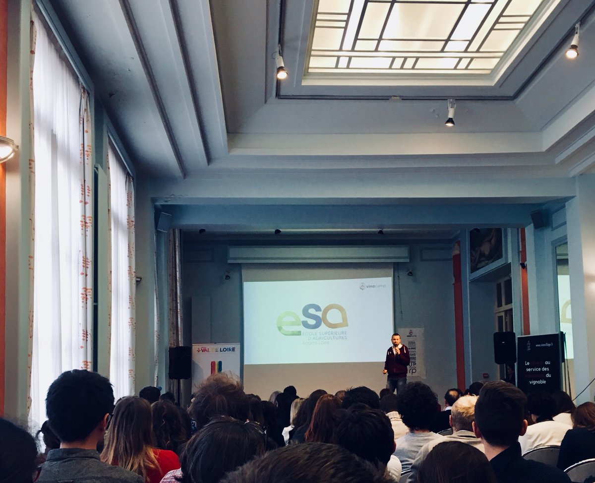 Merci <a href="/arnauddaphy/">Arnaud DAPHY</a> et @LeoGabillard d’avoir souligné l’implication de @Groupe_ESA dans l’animation du #vinocamp angevin : fiers d’être vos partenaires! En avant les réseaux et les collaborations agiles #vinovillage #vinocamp #campustech #digital #cluster #winetech