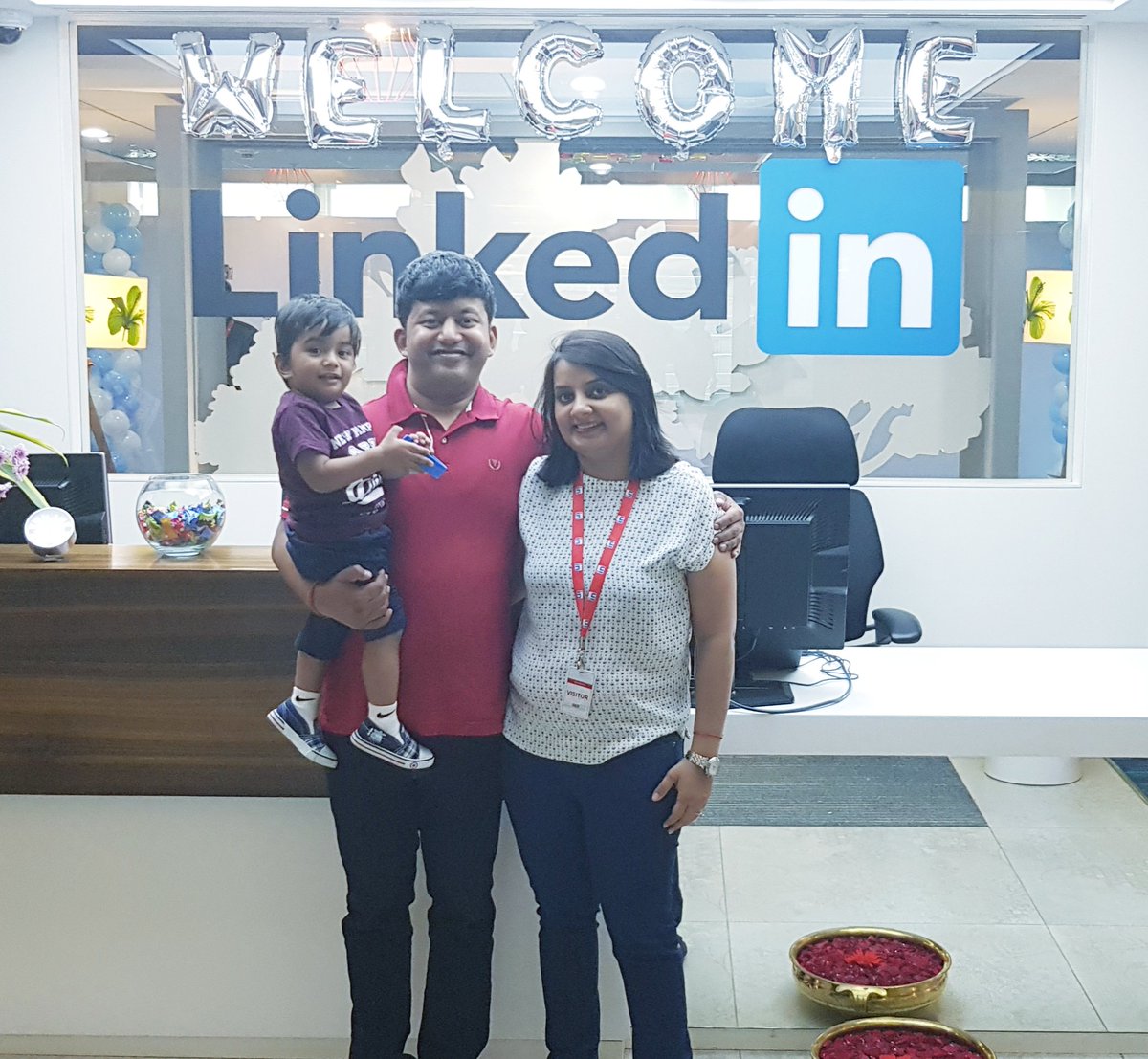 adileonegi's tweet photo. Today, we celebrated #BIYP (Bring In Your Parents) day at @LinkedIn. It was a pleasure to host @poojaparmar86 and Ahaan, showing them the workplace. What got me excited was Ahaan's ease at taking over my desk, laptop, and phone. #LinkedInLife @LinkedInIndia https://t.co/AzpxAGzqCK