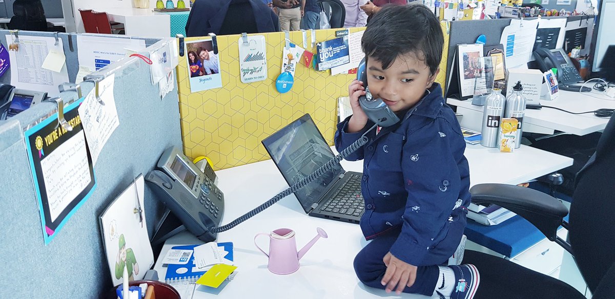 adileonegi's tweet photo. Today, we celebrated #BIYP (Bring In Your Parents) day at @LinkedIn. It was a pleasure to host @poojaparmar86 and Ahaan, showing them the workplace. What got me excited was Ahaan's ease at taking over my desk, laptop, and phone. #LinkedInLife @LinkedInIndia https://t.co/AzpxAGzqCK