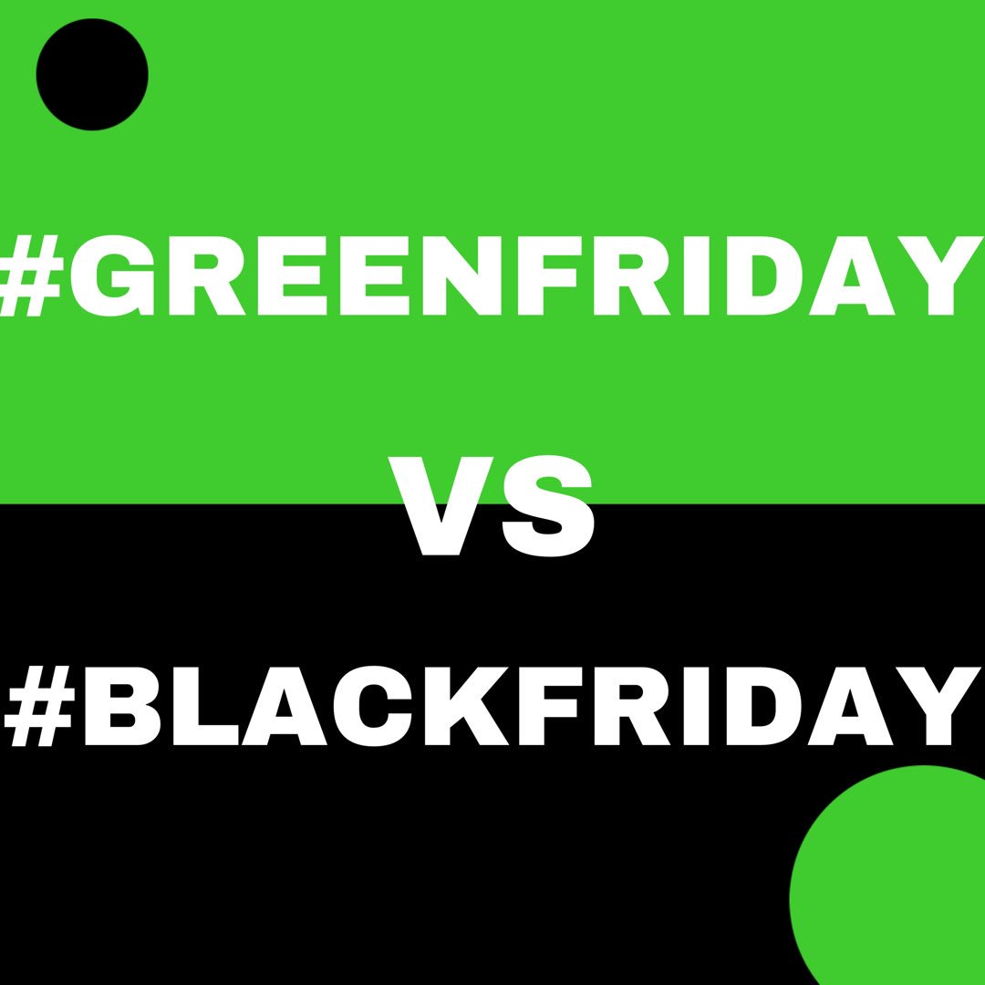 mounir's tweet image. Si vous allez acheter aujourd’hui : pensez à votre impact.  
Acheter un objet électronique made in China vendu par une plateforme américaine : c’est peu d’impact pour l’emploi et maxi impact pour la Planète. Mettez du Vert dans votre Black. #BlackFriday2018 vs #GreenFriday