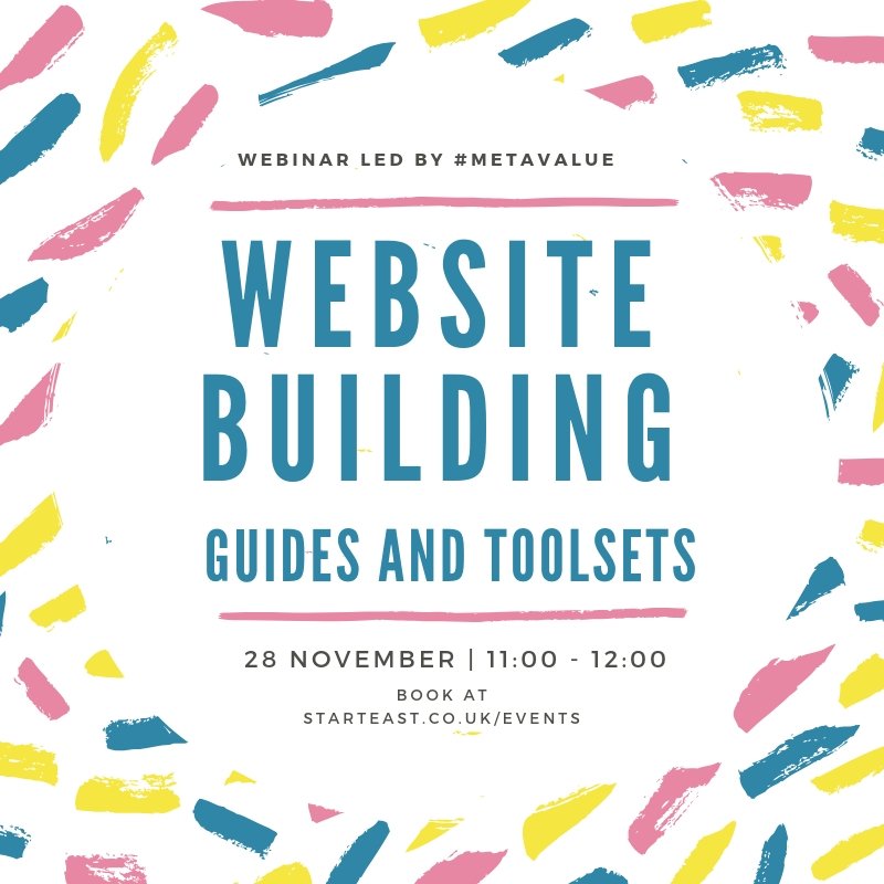 Start_East's tweet photo. Next up in our series of Webinars is one we know lots of you ask for and need... Website Building: Guides and Toolsets! If you're looking to build yourself a website, or update an old one make sure not to miss this. Members sign up here https://t.co/VMWSBFAJwh https://t.co/qji29cwq1L