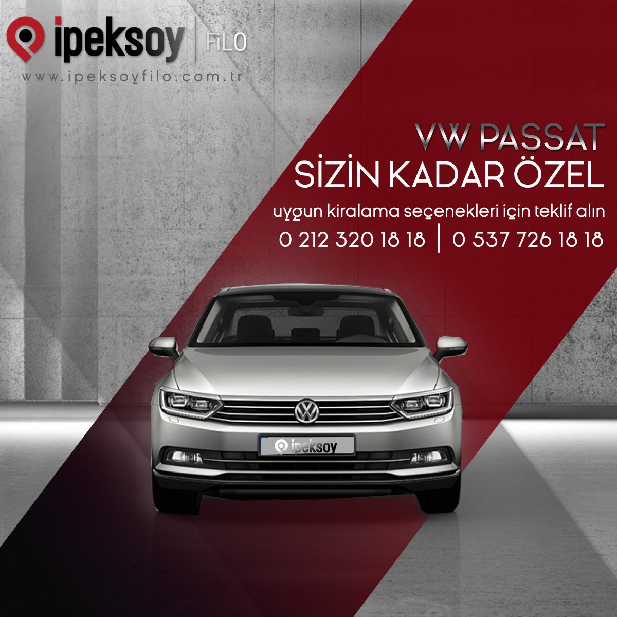 Volkswagen Passat günlük ve aylık kiralama ihtiyaçlarınızda ekonomik seçeneklerle İpeksoy Filo'da! 0 212 320 18 18 | 0 537 726 18 18 
ipeksoyfilo.com.tr

#ipeksoyfilo #rentacar #arabakiralama #passat #volkwagen #mutluyollar #istanbularaçkiralama #kiralıkaraç #istanbul